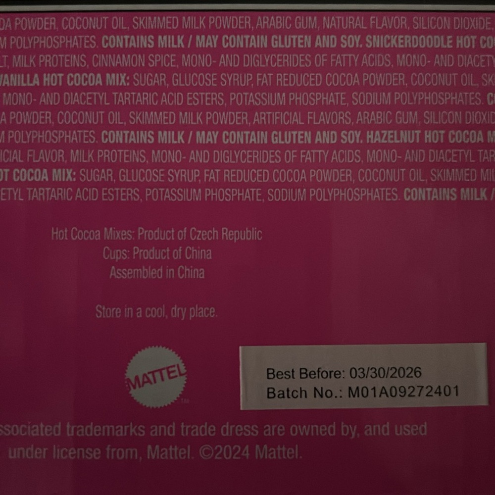 SOLD Barbie Hot Cocoa Mix stocking stuffers 12 flavors - Picture 11 of 11